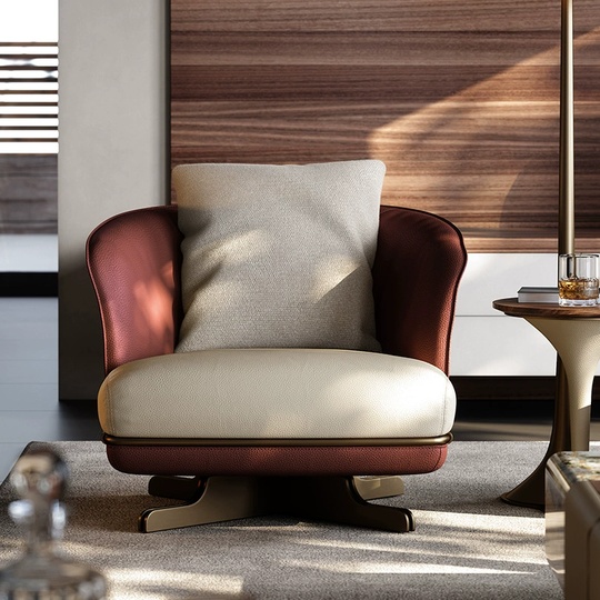 Дизайнерское кресло Nima, тёплый бордово-коричневое, 81*95*74 см, итальянский стиль