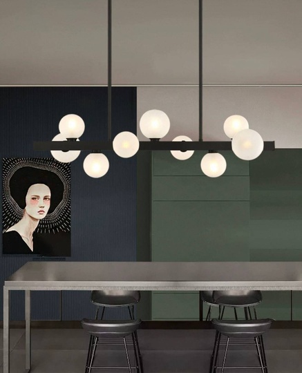 Люстра черная Zentronix, металл, 72*60 см, G9