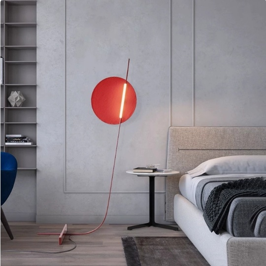 Торшер красный Aerintix, 77*150 см, LED, металл, 15 Вт