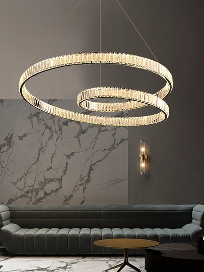 Люстра подвесная, бронза, хрусталь, ORION 60*18 металл, LED.