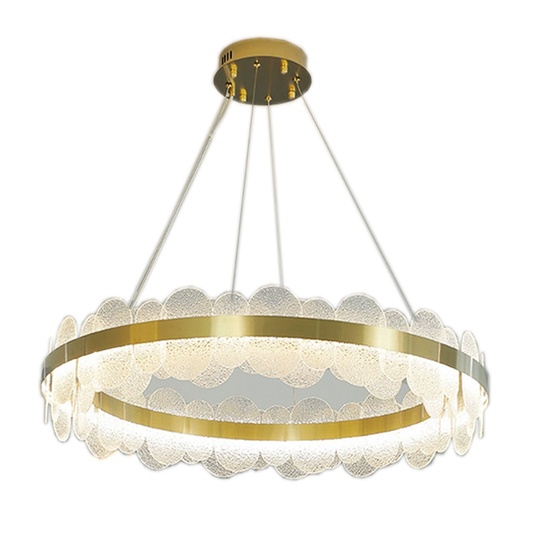 Люстра подвесная, медный, стекло, STUNNING 100*15, металл, LED.