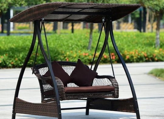 Качели садовые из ротанга Fagle