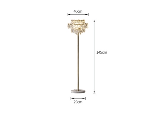 Напольный светильник золотой со стеклом Scale, E27, 5 Вт