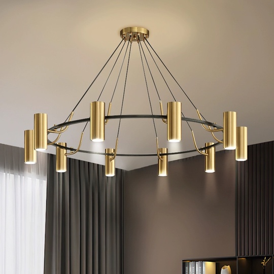 Люстра подвесная, бронза, ПММА, ALAN 110*150, металл, GU10