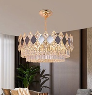 Люстра подвесная AKEL 60*28 золото, стекло, металл, Е14.