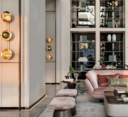 Настенный светильник (Бра) Pancake Triple Wall, золотая бронза, 92*35, светодиодный, LED, 21 Вт