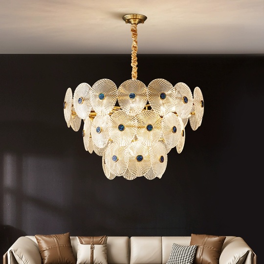 Люстра подвесная, медный, стекло, AYTAC 80*33, металл, E14.