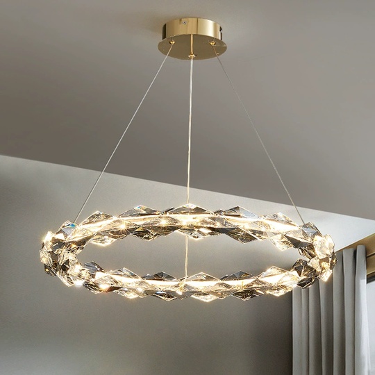 Люстра подвесная, медный, кристалл, AYSE 100*60, металл, LED.