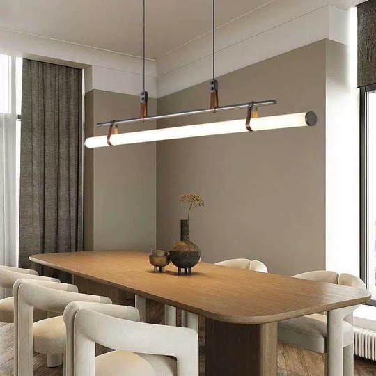 Люстра черная Elyvra, металл, 80*18 см, светодиодная, LED