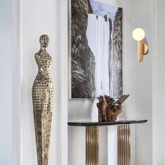 Настенный светильник - Бра ANHENG, золотой, G9