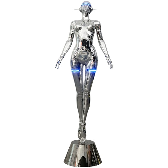 Торшер Cyberwomen хром 73*50*180 см, LED, кнопка, смола, стекловолокно, 24 Вт