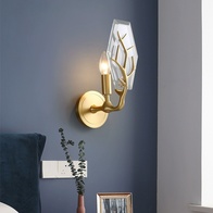 Настенный светильник медный HEART, Бра 18*31, медь, стекло, Е14.