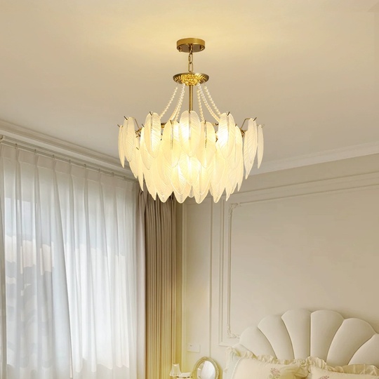 Люстра подвесная EZGI 60*40 золото, стекло, металл, Е14.