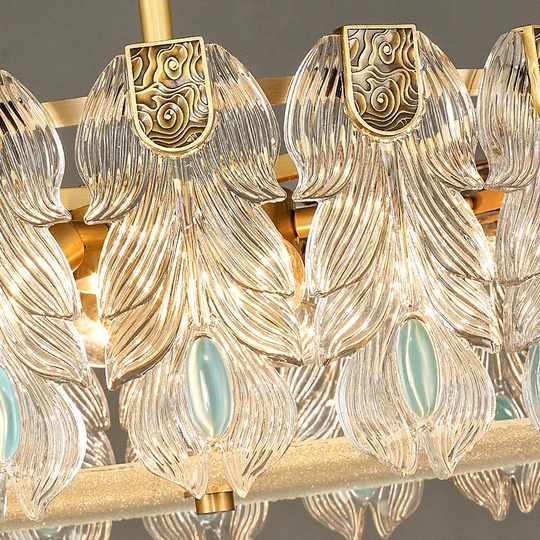 Потолочный светильник, золото, стекло, ARIELLE 65*23 металл, LED.