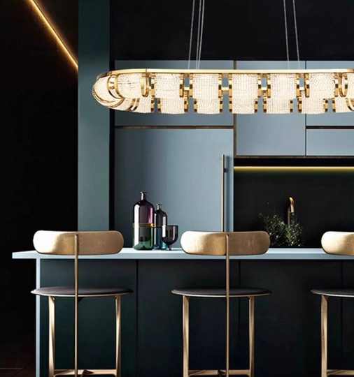 Люстра подвесная, медная Elytrix, металл, 100*40 см, 10 см, LED