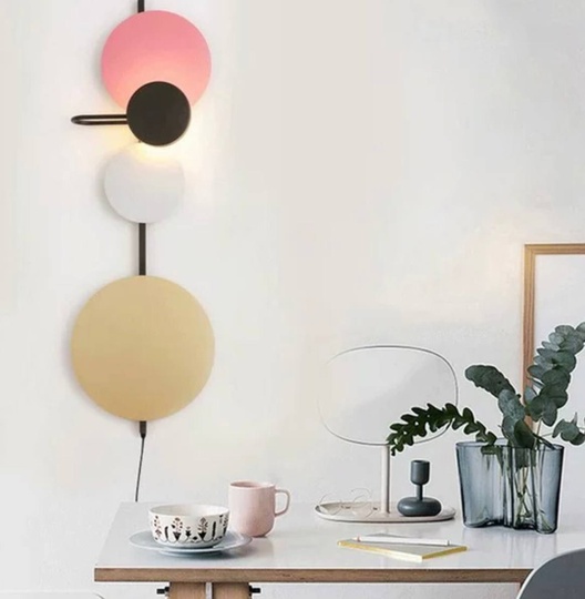 Настенный светильник, БРА HAKAN 36*98, розовый, металл, LED.