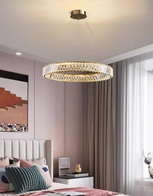 Люстра подвесная, медь, хрусталь, MASON 90*8 металл, LED