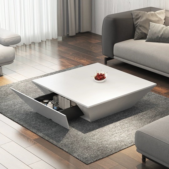 Журнальный стол Reposo, белый, 100*100