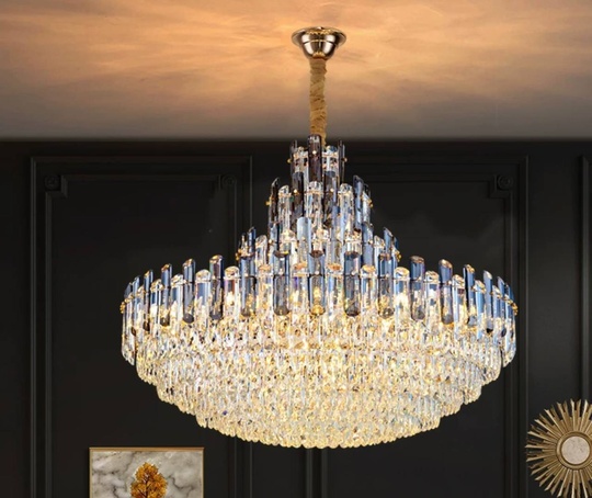 Люстра подвесная ERIS 78*68 золото, кристалл, металл, Е14.