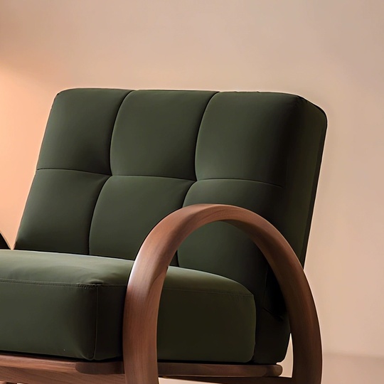 Кресло темный орех, 80*85*80 см, нераскладное, минимализм