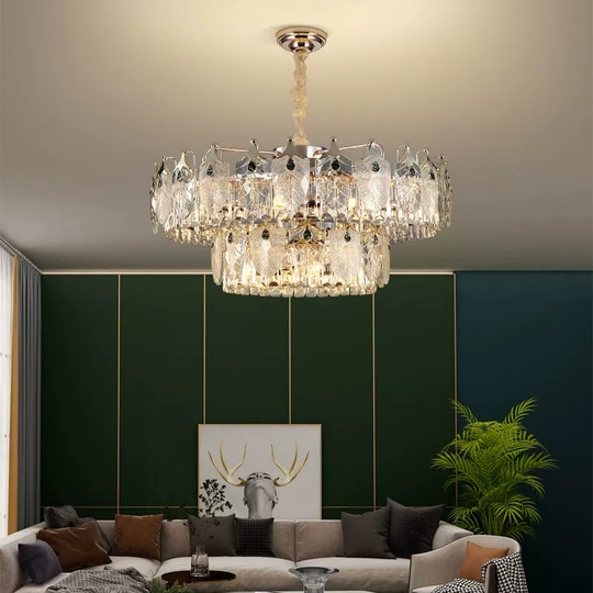 Подвесной светильник KUDRET 100*38, золотой, стекло, Е14.