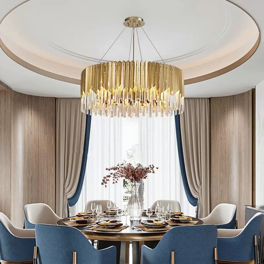 Люстра подвесная, медный, кристалл, BERTHA 80*32, металл, E14.