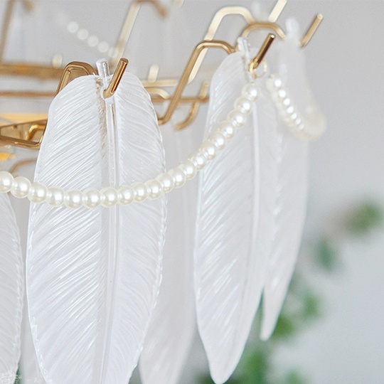 Люстра подвесная EZEL 50*30 золото, стекло, металл, Е14.