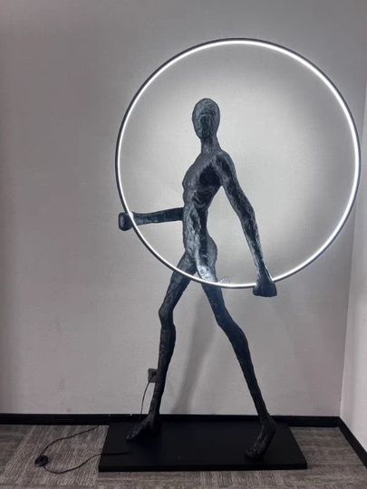 Торшер NIM GEO, черный, 98*20*151, LED, 57 Вт