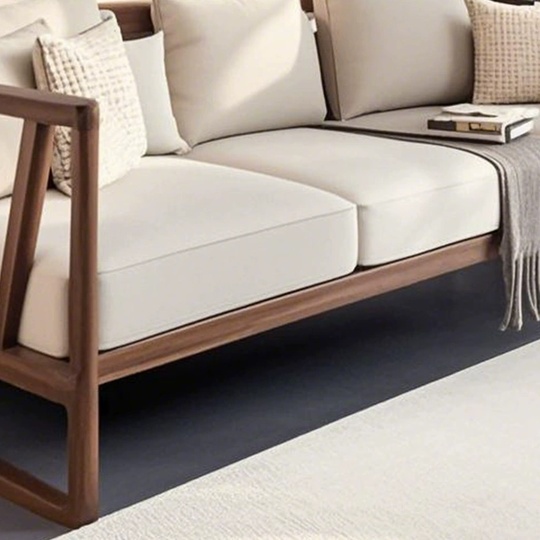 Прямой диван Ella ясень, ткань, 240*85*80 см