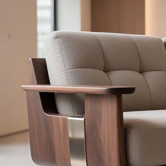 Прямой диван Kathleen темный орех, ткань, 220*85*80 см