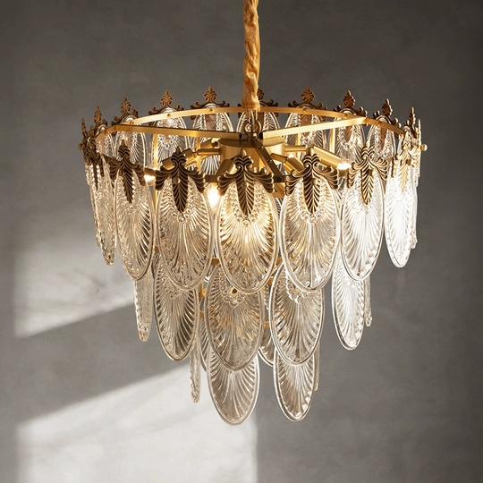 Люстра подвесная, медный, стекло, AUTOP 40*36, металл, E14.