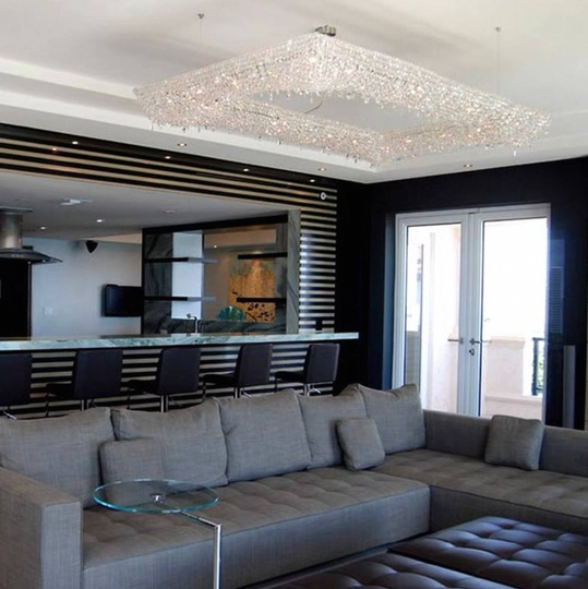 Люстра подвесная, серебро, хрусталь, SUSAN 80*80*25 металл, G9.