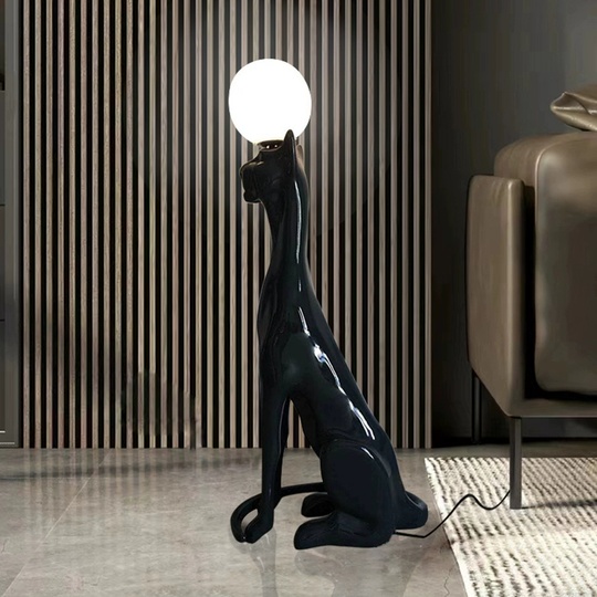 Торшер черный леопард Altrivo, 60*40*140 см, LED, Е14, смола, стекловолокно, 8 Вт