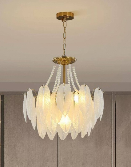 Люстра подвесная, медный, стекло, AMARYLLIS 80*45, металл, E14.