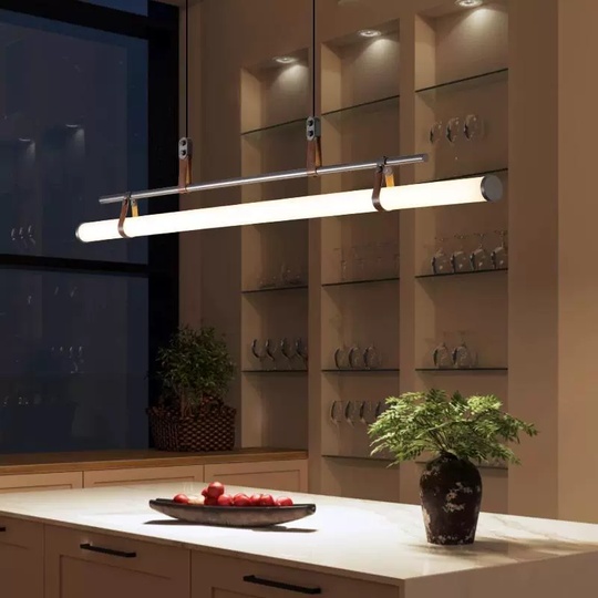 Люстра черная Elyvra, металл, 115*18 см, светодиодная, LED