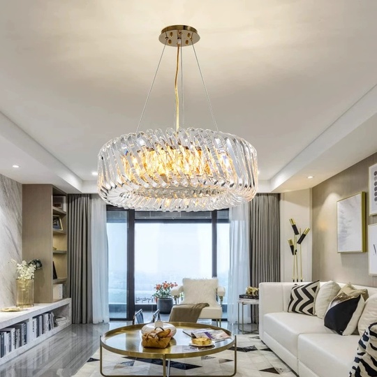 Люстра подвесная, медный, хрусталь, LANEY 80*22, металл, E14.