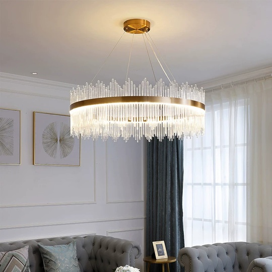 Люстра подвесная, медная, стекло, DICLE 115*26, металл, LED.