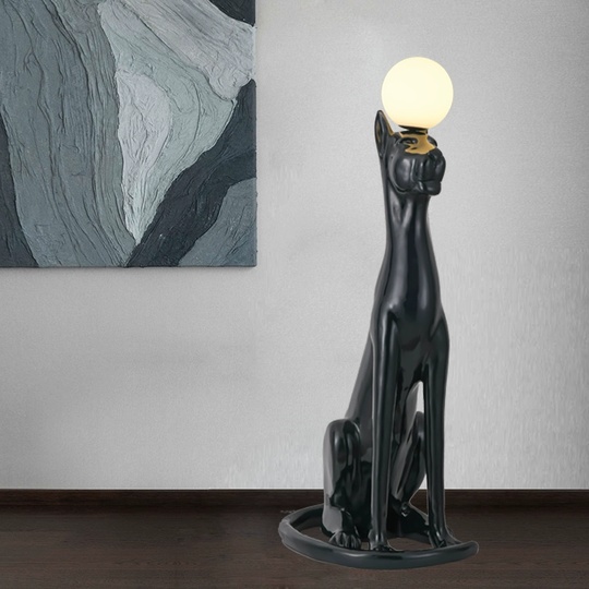 Торшер черный леопард Altrivo, 60*40*140 см, LED, Е14, смола, стекловолокно, 8 Вт