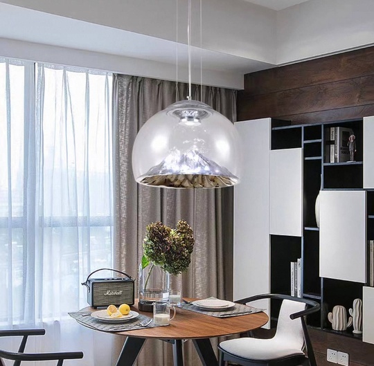 Люстра серебряная Elimbrast, металл, стекло, 40*30 см, COB