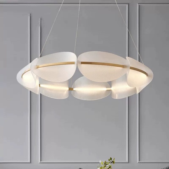 Люстра подвесная ARSAL 80*18 бронза, стекло, металл, LED.