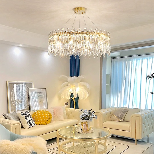 Люстра подвесная, бронза, кристалл, MELISSA 100*31 металл, E14.