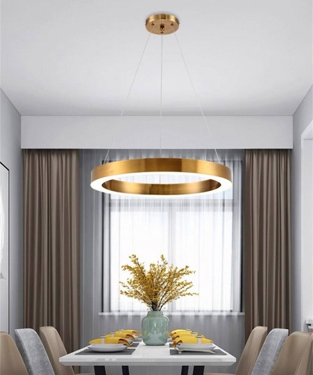 Люстра подвесная, медь, ПММА, CHARLEY 50*5 металл, LED.