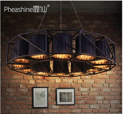 Дизайнерский светильник белый 61*16 см, led, e14, железо, ткань, потолочный, китай