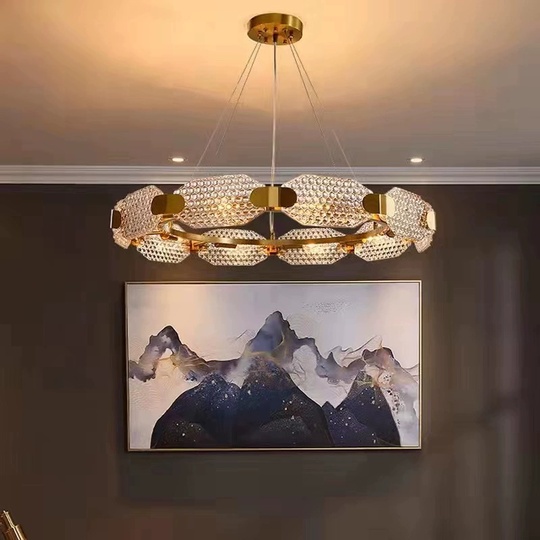 Светильник подвесной бронза Airquix, металл, стекло, трос 100 см, 65*15 см, G9