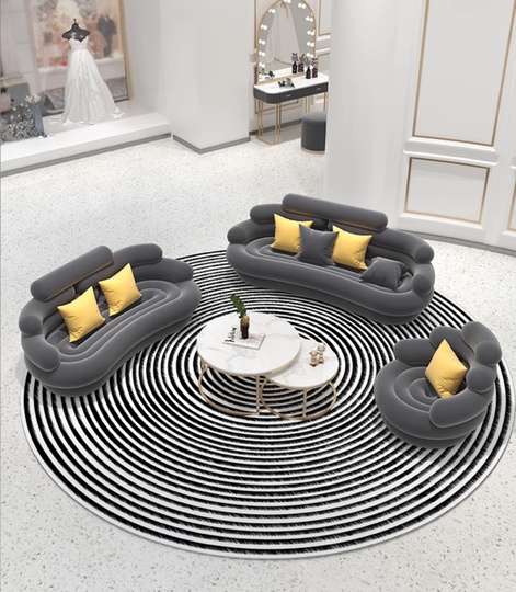 Прямой диван темно-серый Seymours, ткань, 150*82*82 см