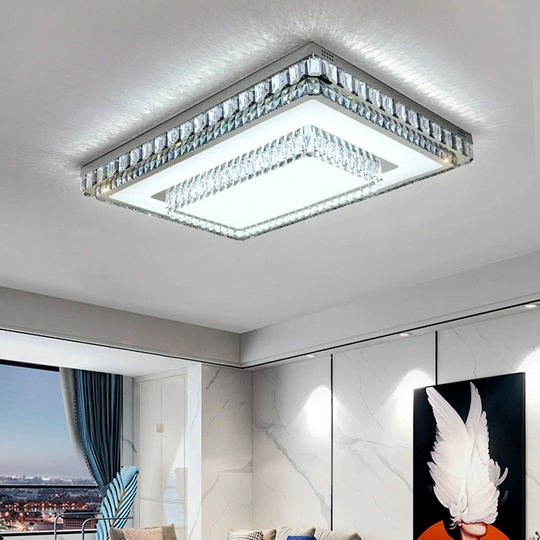 Потолочный светильник, хром, кристалл, MATILDA 110*80 металл, LED.