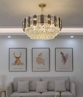 Люстра подвесная BERKE 50*30 дымчатый, стекло, металл, Е14.