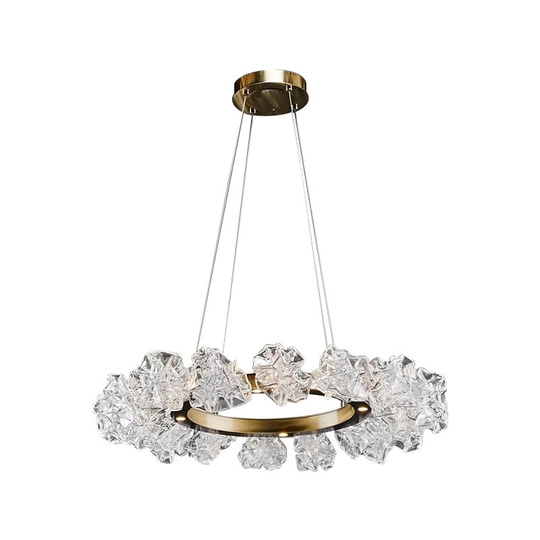 Люстра подвесная медная OKideo, металл, трос 100 см, 60*80 см, LED