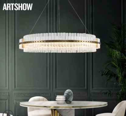 Дизайнерский светильник 120*70*15 см светодиодный, led, железо, хрусталь, китай