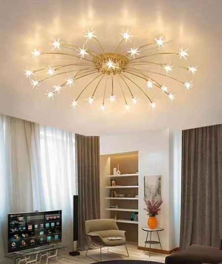 Люстра золотая Altreve, металл, стекло, 105*18 см, G4